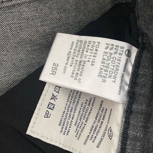 AG ex boyfriend slouchy slim jeans, size 25R, distressed black/grey